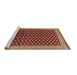 Sideview of Machine Washable Oriental Brown Industrial Rug, wshurb1996brn