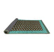 Sideview of Oriental Turquoise Industrial Rug, urb1996turq