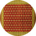 Round Oriental Yellow Industrial Rug, urb1996yw