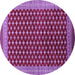 Round Oriental Purple Industrial Rug, urb1996pur