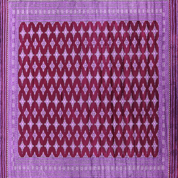 Square Machine Washable Oriental Purple Industrial Area Rugs, wshurb1996pur