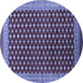 Round Oriental Blue Industrial Rug, urb1996blu