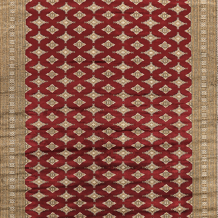 Machine Washable Oriental Brown Industrial Rug, wshurb1996brn