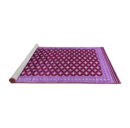 Sideview of Machine Washable Oriental Purple Industrial Area Rugs, wshurb1996pur