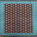 Square Oriental Light Blue Industrial Rug, urb1996lblu