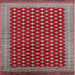 Square Mid-Century Modern Rosy Brown Pink Oriental Rug, urb1996