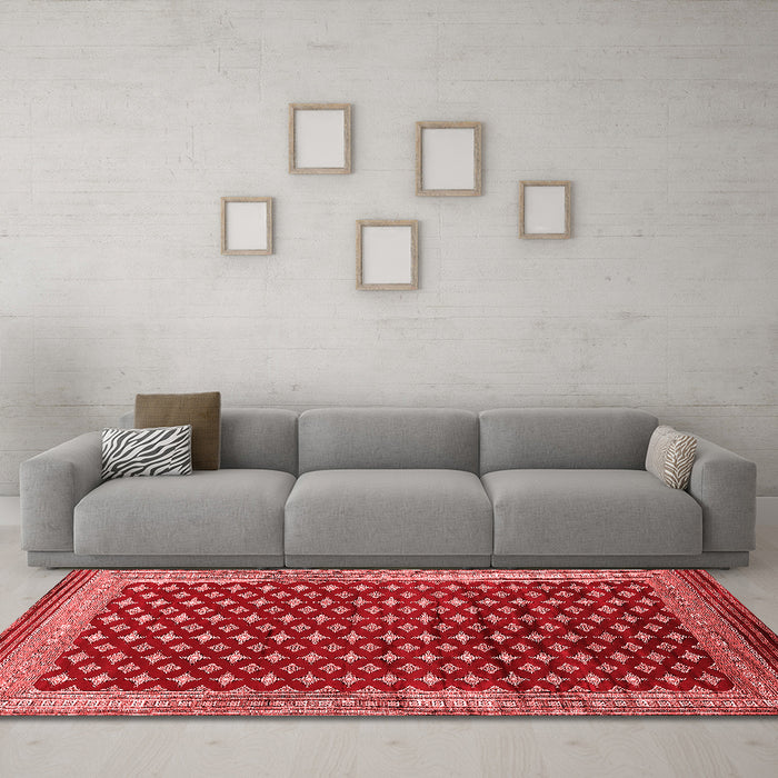 Industrial Red Washable Rugs