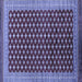 Square Oriental Blue Industrial Rug, urb1996blu