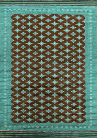 Oriental Turquoise Industrial Rug, urb1996turq