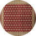 Round Oriental Brown Industrial Rug, urb1996brn