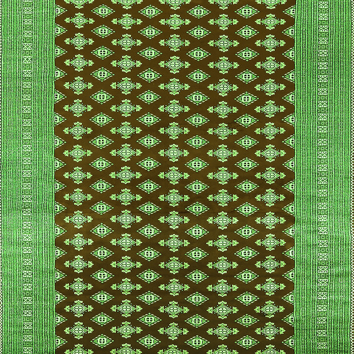 Machine Washable Oriental Green Industrial Area Rugs, wshurb1997grn