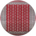 Round Mid-Century Modern Red Oriental Rug, urb1997