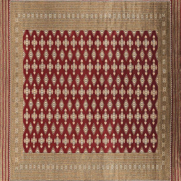 Square Oriental Brown Industrial Rug, urb1997brn
