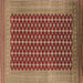 Square Oriental Brown Industrial Rug, urb1997brn