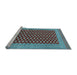 Sideview of Machine Washable Oriental Light Blue Industrial Rug, wshurb1997lblu