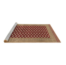 Sideview of Machine Washable Oriental Brown Industrial Rug, wshurb1997brn