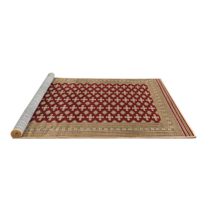 Sideview of Machine Washable Oriental Brown Industrial Rug, wshurb1997brn