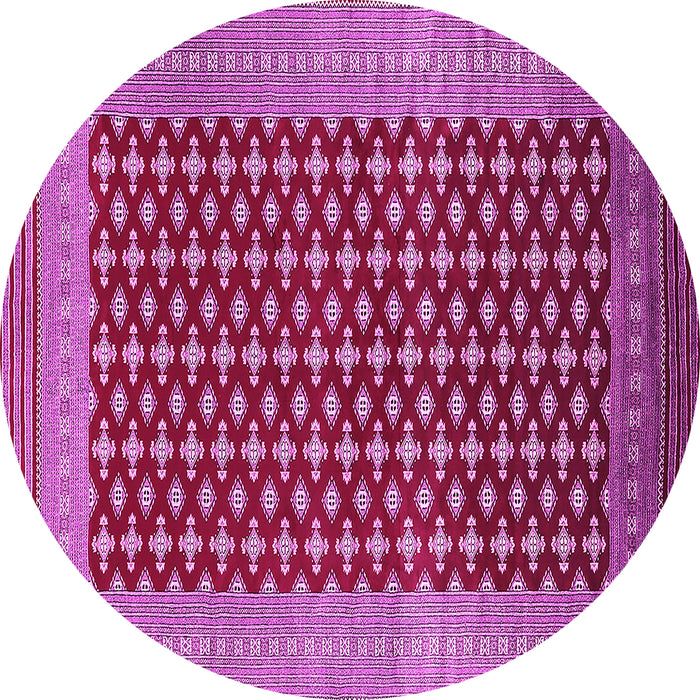 Round Oriental Pink Industrial Rug, urb1997pnk