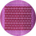 Round Oriental Pink Industrial Rug, urb1997pnk