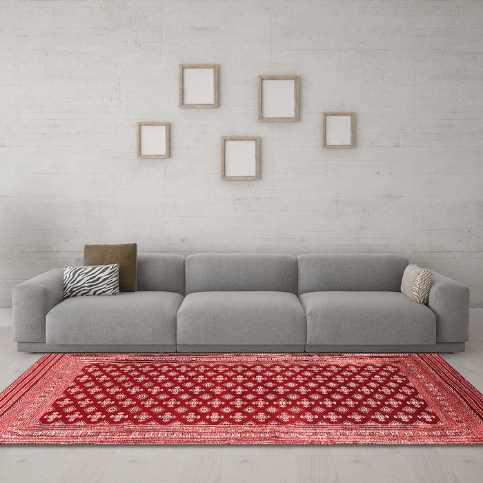 Industrial Red Washable Rugs