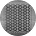 Round Machine Washable Oriental Gray Industrial Rug, wshurb1997gry