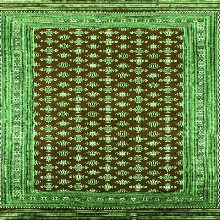 Square Oriental Green Industrial Rug, urb1997grn