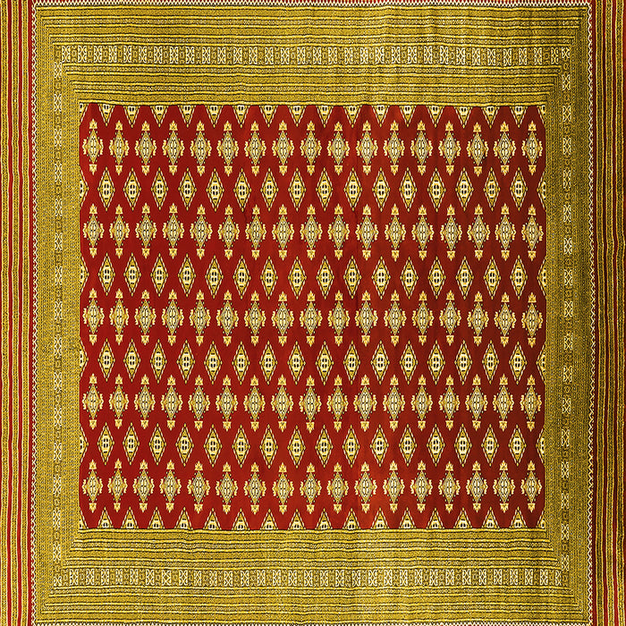 Square Oriental Yellow Industrial Rug, urb1997yw