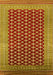 Machine Washable Oriental Yellow Industrial Rug, wshurb1997yw