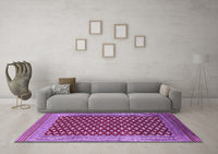 Machine Washable Oriental Purple Industrial Rug, wshurb1997pur