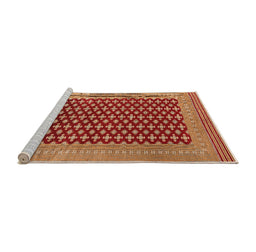 Sideview of Machine Washable Oriental Orange Industrial Area Rugs, wshurb1997org