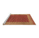 Sideview of Machine Washable Oriental Orange Industrial Area Rugs, wshurb1997org