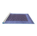 Sideview of Machine Washable Oriental Blue Industrial Rug, wshurb1997blu