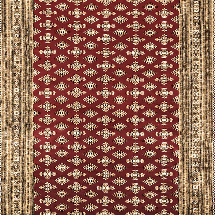 Machine Washable Oriental Brown Industrial Rug, wshurb1997brn