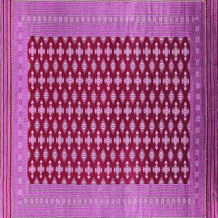 Square Machine Washable Oriental Pink Industrial Rug, wshurb1997pnk