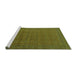 Sideview of Machine Washable Oriental Green Industrial Area Rugs, wshurb1998grn