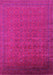 Machine Washable Oriental Pink Industrial Rug, wshurb1998pnk