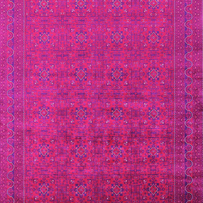 Machine Washable Oriental Pink Industrial Rug, wshurb1998pnk