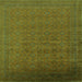 Square Machine Washable Oriental Green Industrial Area Rugs, wshurb1998grn