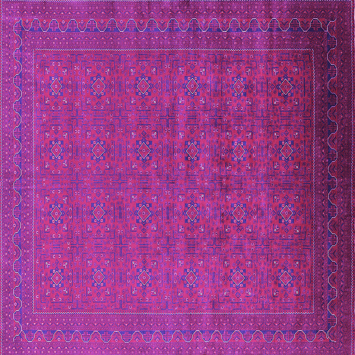 Square Oriental Purple Industrial Rug, urb1998pur