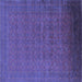 Square Oriental Blue Industrial Rug, urb1998blu