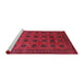 Sideview of Machine Washable Industrial Modern Dark Raspberry Purple Rug, wshurb1999