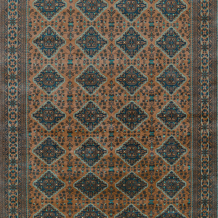 Oriental Turquoise Industrial Rug, urb1999turq