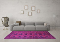 Machine Washable Oriental Purple Industrial Rug, wshurb1999pur