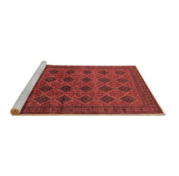 Sideview of Machine Washable Oriental Brown Industrial Rug, wshurb1999brn