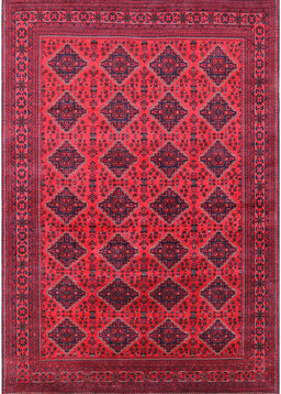 Mid-Century Modern Dark Raspberry Purple Oriental Rug, urb1999
