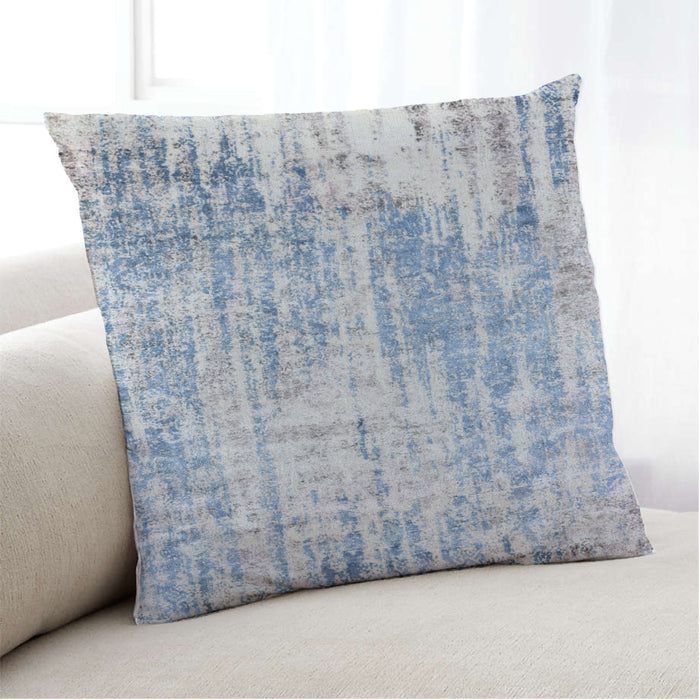 Lifestyle Image of Mid-Century Modern Urban Square Columbia Blue Throw Pillow, 18 inch by 18 inch, pwurb19
