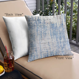 Front View of Mid-Century Modern Urban Square Columbia Blue Throw Pillow, 18 inch by 18 inch, pwurb19