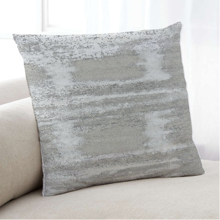 Lifestyle Image of Mid-Century Modern Urban Square Dark White Beige Throw Pillow, 18 inch by 18 inch, pwurb1