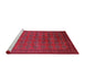 Sideview of Machine Washable Industrial Modern Raspberry Purple Rug, wshurb2000