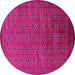 Round Oriental Pink Industrial Rug, urb2000pnk